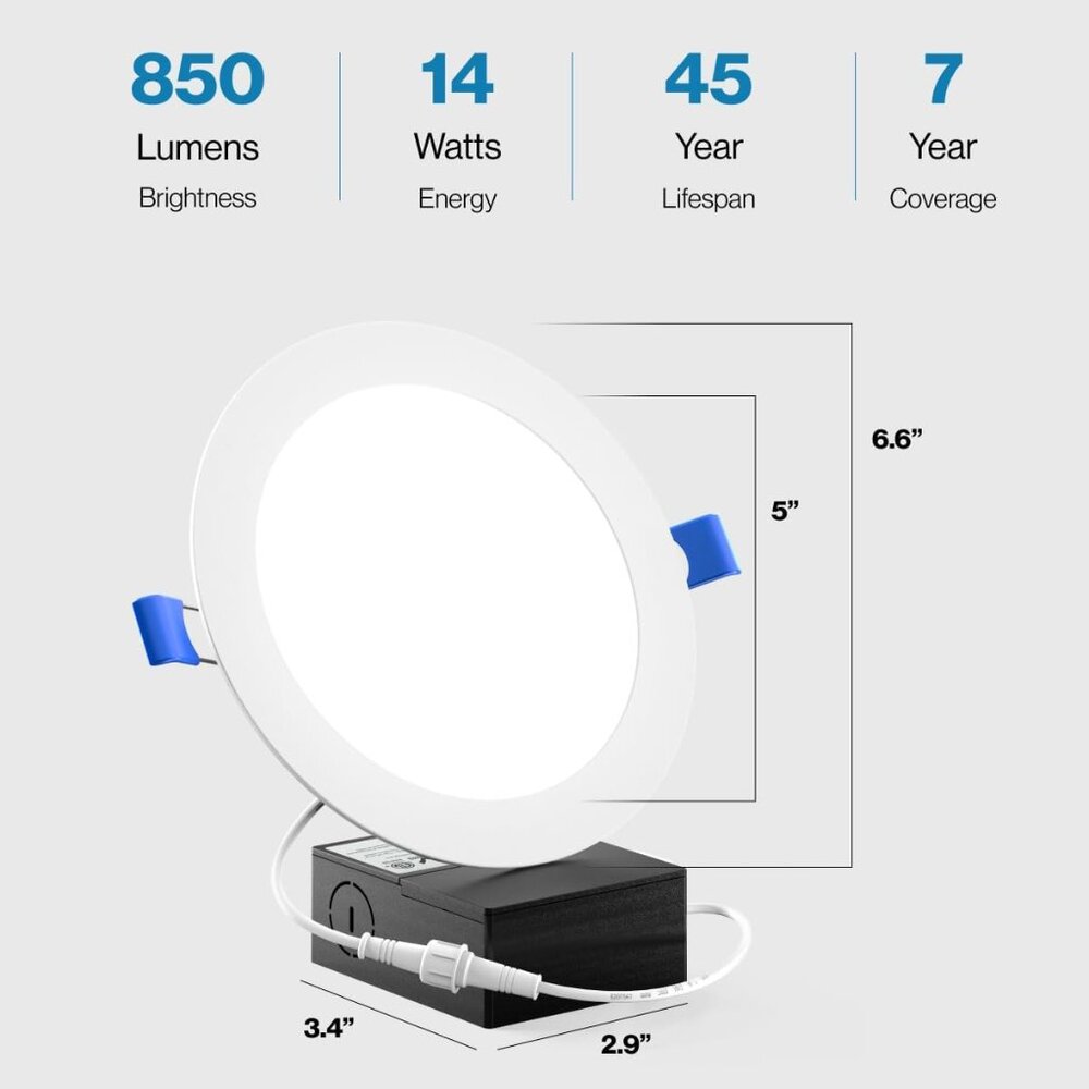 NWT Sunco 21 Pack Recessed Lighting 6 Inch LED, Canless Ceiling Lights
